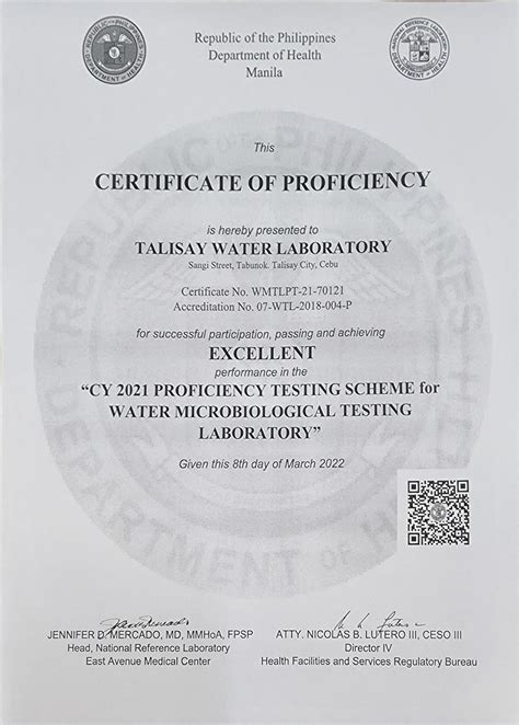 Talisay Water Lab .